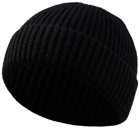 Makoto Nobu Herren Feinstrick Beanie Wintermütze, Beanie Mütze für Frauen Männer Unisex Beanie Hat Warme Wintermütz Geschenke für Freunde und Freundinnen