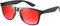 Komonee Black with Red Lens Drifter Sunglasses Classic Style Retro Sun Shades Eye Glasses UV400 Protection Unisex For Men Women Golf Cycling Sports Fishing Travel