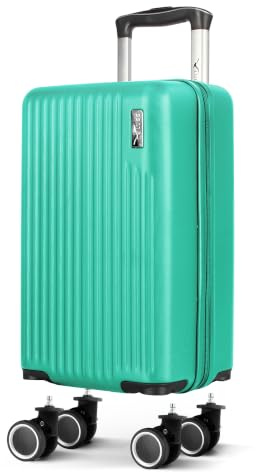LUGG 40cm Vacay Suitcase, ABS Hard Shell Cabin Luggage with Aluminium Trolley Handle, 360° Spinner Wheels, Water-Resistant & Durable, Ryanair Underseat Compatible Travel Bag (40x30x20cm)