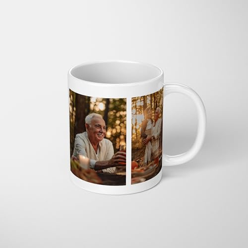 Personalised Memorial Mug 11oz Custom Photo Coffee Cup In Loving Memory Keepsake Custom Printed Heat Changing Magic Mug Unique Remembrance Present Personalised Tribute Photo Mug Bereavement (4 Photos)