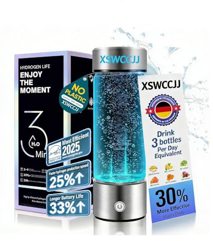 2026 NO.1 Wasserstoff Wasserflasche【48h H₂ Power – Zero Perm】Hydrogen Water Bottle【3000PPB H₂ – 3x w/SPE/PEM】100% auslaufsicher Wasserstoff-Wassergenerator für Reisen, Sport