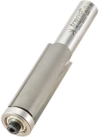 Trend Professional Trimming Cutter, 1/2 Inch Shank, 18.2mm Cut Diameter, 50mm Cut Length, Tungsten Carbide Tipped, 46/22X1/2TC
