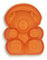 Silikomart 20.803.64.0060 SFT Penny 803 Backform Form von Petit Bär Silikon Orange Kupfer 17,5 x 25 x 3 cm
