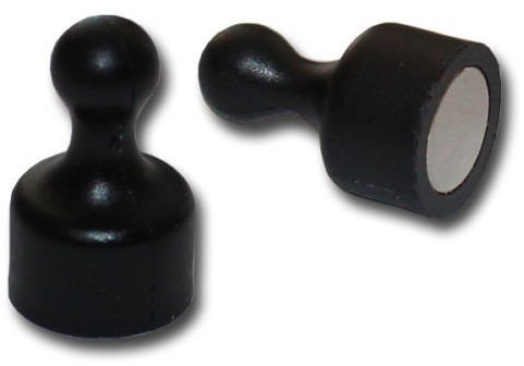10 x Kegelmagnet Kegel Pinnwand Magnet Neodym Ø 12 x 20mm - SCHWARZ - hält 1,6 kg - Starke kleine Magnete für Pinnwand Kühlschrank Whiteboard
