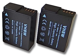 vhbw 2X Akku kompatibel mit Leica CL, Q-P Kamera Digicam DSLR (1000mAh, 7,2V, Li-Ion)