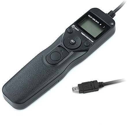 CELLONIC® Fernauslöser kompatibel mit Nikon CoolPix P1000 D3100 D3300 D5000 D5500 D5600 D7200 D7500 D90 Z 6 Z 7 Kabelauslöser mit Timer MC-DC2 Fernbedienung Kabelfernauslöser Remote Control