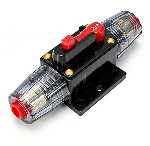 Buwico - DC 12 V, 20 A, 30 A, 50 A, 60 A, 80 A - Protection de voiture - Support de disjoncteur