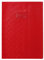 Clairefontaine 71203C - Heftumschlag / Heftschoner / Hefthülle Calligraphe mit Feinkörnung, DIN A4 21x29,7 cm, Etikettenhalter, Lesezeichen, aus PVC blickdicht und strapazierfähig, Rot, 1 Stück