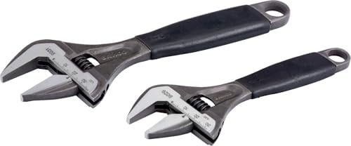 Bahco Adjust 9031/29 Ergo Adjustable Wrench Extra Wide Jaw Twin Pack 6″ & 8″ | Durable storage for tools | Easy access compartments | Strong construction | Professional trade use