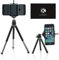 Camkix Universal Adjustable Tripod Kit including Tripod/Universal Phone Holder/Velvet Phone Bag/Microfiber Cleaning Cloth - Suitable for iPhone, Samsung and Most Other Phones (Black)
