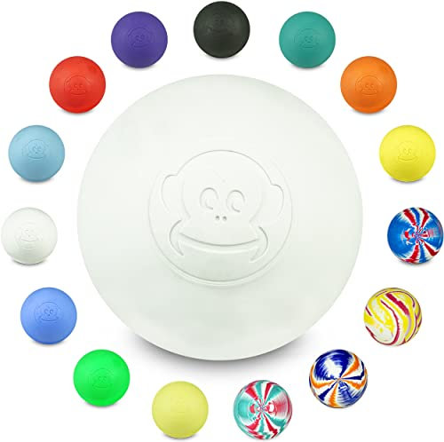 Captain LAX Massageball Original - Lacrosseball in verschiedenen Farben, aus Hartgummi, mit den Maßen 6 x 6 cm geeignet für Triggerpunkt- & Faszienmassage/Crossfit
