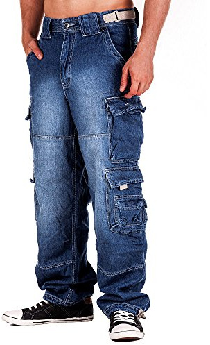 Jet Lag Hose Cargo Jeans light navy Style 007