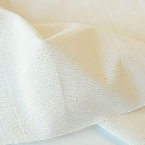 Stoffkontor 100% Baumwolle Nessel leichte Qualität - Meterware, Farbe Natur/Ecru - unbehandelt - zum Nähen von Bekleidung, Futterstoff, Sonnenschutz und Dekoration