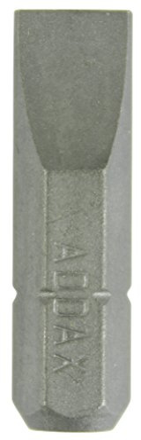 TIMCO Slotted Driver Bit S2 Grey - S2 Steel is premium quality alloy steel for exceptional strength and durability compared with standard chrome vanadium driver bits - 5.5 x 0.8 x 25