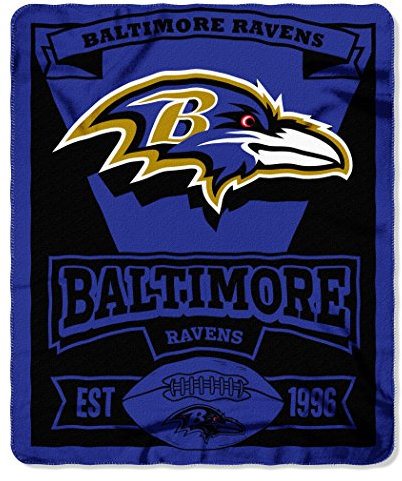 NORTHWEST NFL Dallas Cowboys, Bedruckte Fleece-Decke, Jungen Damen Mädchen Unisex Herren, 1NFL/03102/0077/AMZ, Baltimore Ravens, 50 x 60