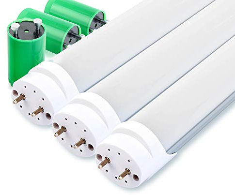 Showlite Lot de 3 tubes LED 60cm (tube fluorescent 600mm, T8 G13, 900 lumens, 4500 Kelvin, blanc lumière du jour, puissance : 10W)