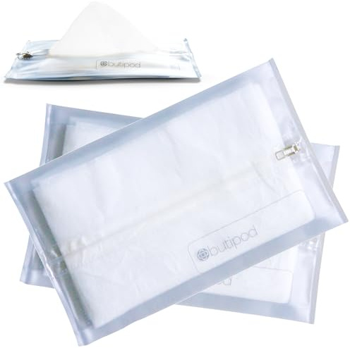 Butipods Reusable Travel Wipes Case, Clear, Set of 2