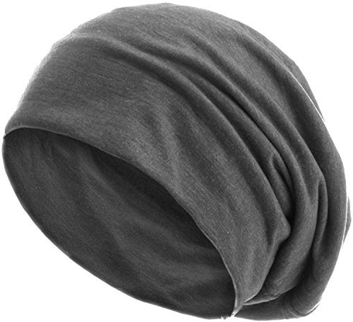 style3 Slouch Beanie aus atmungsaktivem, feinem und leichten Jersey Unisex Mütze Haube Bini Einheitsgröße