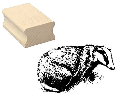 Stempel DACHS - Motivstempel aus Buchenholz