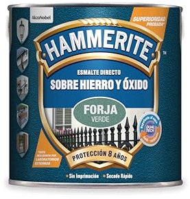 Hammerite Esmalte Forja, Verde, 2.5 l (Paquete de 1)