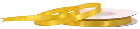 Creativery Satinband 6mm x 25m Rolle - FARBAUSWAHL in 3/6/12/18/25/38/50/75/100mm - farbecht & waschbar - Schleifenband für Hochzeit - Geschenkband zum Verpacken Dekorieren Basteln - Gold 687H