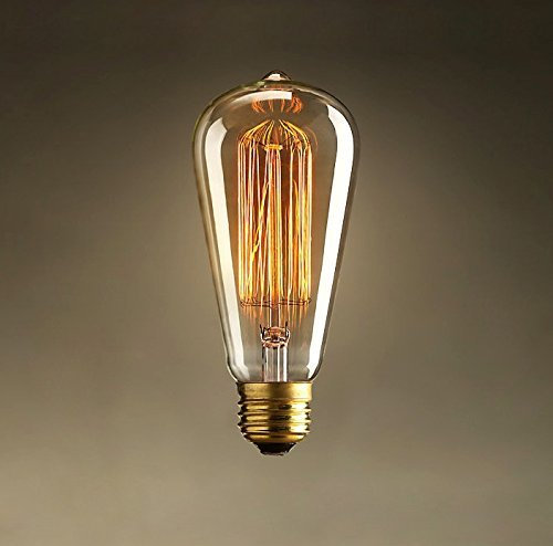 rh-mall E27 ST64 40 W bombilla Edison filamento de tungsteno lámpara de incandescente Vintage envejecido, 220 V