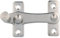 Amig - Battitacco per persiana a sinistra, 75 x 46 mm, gancio per porte, finestre e persiane, serratura per interni ed esterni, in acciaio inox 18/8 argento lucido