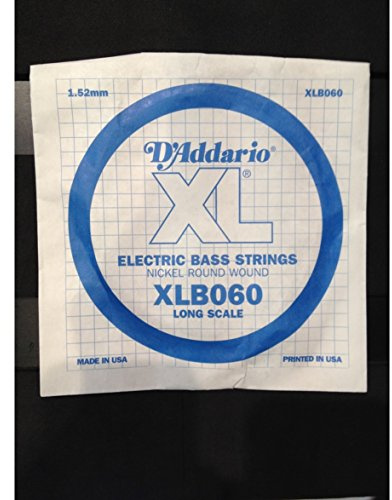 D'Addario .060 Long Scale Nickel Wound Single String for Bass Guitar
