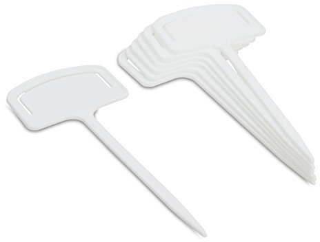Windhager Pflanzenschilder Pflanzenstecker Stecketiketten zum beschriften Kräuterschilder Wetterfest, 7 Stück, weiß