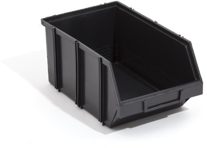 Stapelbox Stapelboxen Sichtlagerkästen Kunststoff PP Plast 350x210x160 Modulbox Gr. 3 schwarz