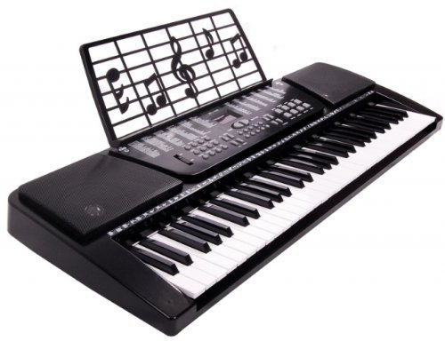 WS – Synthesizer – 61 Tasten – Elegance – 610601 – 95 cm – Schwarz – Ideal für Anfänger – Amateurmusiker – USB-Kabel im Lieferumfang enthalten – Mikrofon