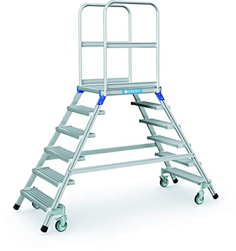 ZARGES Podesttreppe, beidseitig 6 Stufen Z600