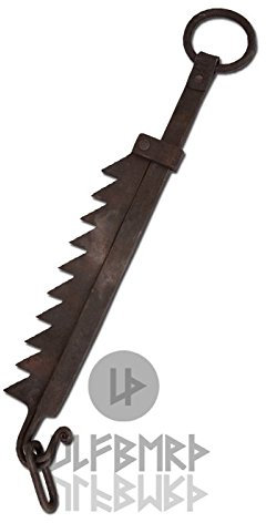 Hale, Feuersäge, verstellbarer Kesselhaken, handgeschmiedet von ULFBERTH - Mittelalter, LARP, Wikinger