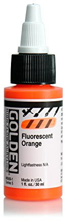 Pintura Naranja Fluorescente - Golden Gran Caudal - 283 ml1oz Naranja Fluorescente