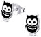Laimons Mädchen Kids Kinder-Ohrstecker Ohrringe Kinderschmuck Eule Vogel Kauz Tier schwarz aus Sterling Silber 925