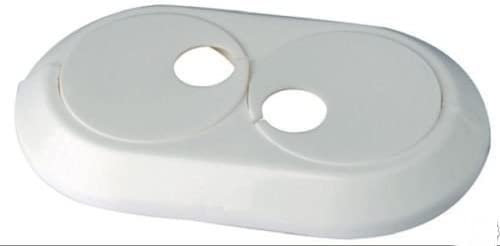 5 Stück: Heizungsrosetten, Heizungsmanschetten, Heizrohrmanschetten, Heizrohrrosetten, Doppelrosetten weiß- 8 Größen wählbar: 12-28 mm (18 mm)