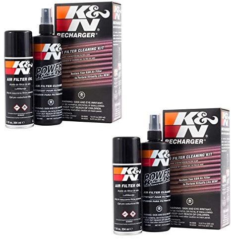 2 x ricarica filtro aria K & N – Kit di pulizia spray olio