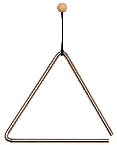 Goldon Triangel mit Klangstab/Schlägel, Instrument Musikinstrument Musik, 20 cm