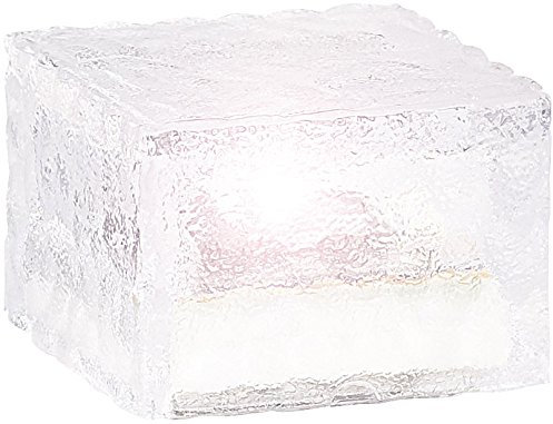Lunartec Pflaster Beleuchtung: Solar-LED-Glasbaustein mit Lichtsensor, klein, 7 x 7 cm (Pflastersteine Beleuchtung, Glasbausteine mit LED, Einbaustrahler)