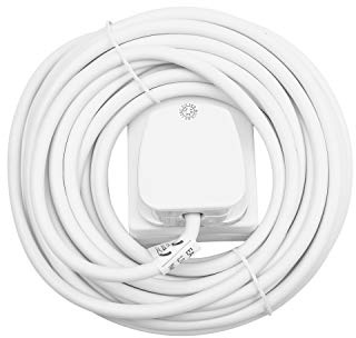 Benross 45280 10m Extension Lead / 1-Way Extension Cable/Ideal for Home, Office or Garden / 1 UK Plug Socket / 240V AC, 13 Amps/White Colour Cable