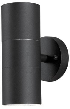 Konstsmide Modena 7656-750 Wandleuchte Wandspot B: 7,5cm T: 13cm H: 19,5cm / 2x35W / IP44 / lackiertes Aluminium / matt-schwarz