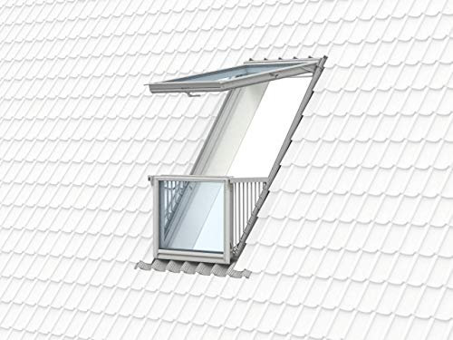 VELUX Group VELUX Dachfenster GDL 2066 Holz Dachaustritt CABRIO weiß lackiert ENERGIE PLUS Aluminium PK19 (94 x 252 cm)