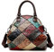 DokinReich Patchwork von Luxe Naturleder Bunte Damen Handtaschen Leder Damen Taschen Umhängetasche Henkeltaschen Freizeittasche Schultertasche,M