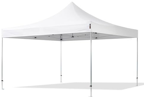TOOLPORT Faltzelt Professional 4x4 m ohne Seitenteile Faltpavillon ALU Pavillon Partyzelt in weiß