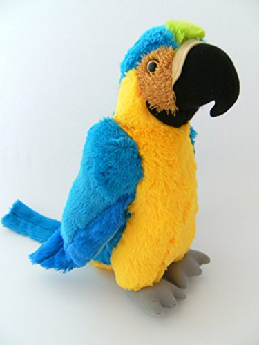 Unbekannt Stofftier Papagei 30 cm, blau, Kuscheltier Plüschtier Papagei Ara