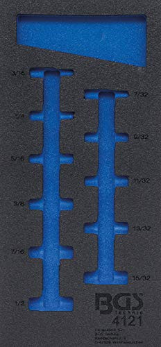 BGS 4121-1 | Werkstattwageneinlage 1/3 | leer | für Art. 4121 | Hartschaum | Länge 408 mm | Breite 189 mm | Höhe 32 mm | geeignet für alle BGS Werkstattwagen