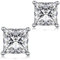 Männer Ohrringe Herren Ohrstecker Silber 925 Mann Ohrstecker Diamant Weißgold Ohrringe Silber Zirkonia & Diamant Eckig 5mm