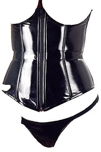 Lack Unterbrust Korsett/Corsage & String - Gr. M