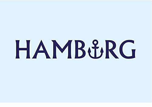 4youDesign XXL Fußmatte -Hamburg- mit Anker-Motiv, für innen – Geschenkidee zum Einzug & Geburtstag, Geschenk für Hamburgfans, eingefleischte Hamburger 50x70 cm
