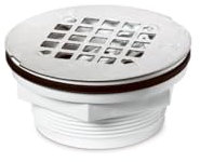 Oatey 42099 101 PNC PVC NO-Calk Shower Drain with Stainless Steel Strainer, 2-Inch